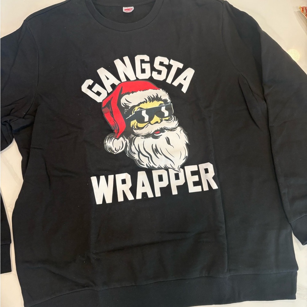 Holiday Time Black Gangsta Wrapper Sweatshirt